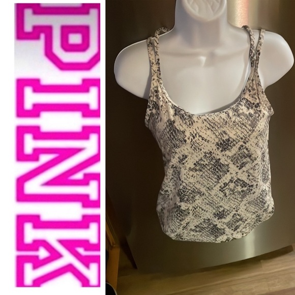 PINK Victoria's Secret Tops - VS Snake Tank Top 🤍🩶 🐍